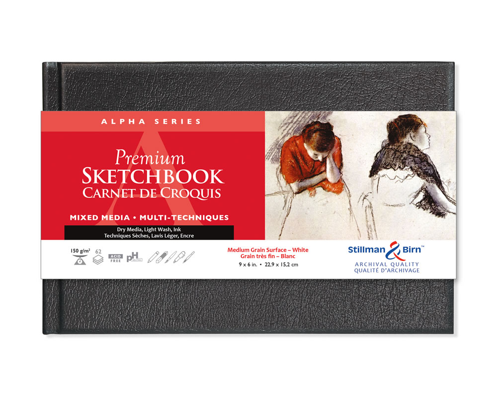 Stillman and Birn Premium Alpha Hardbound Sketchbook - 4”x6” (62-Sheets)