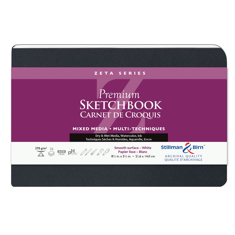 Stillman and Birn Premium Zeta Wirebound Sketchbook - 7”x7” (25-Sheets)